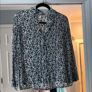 Light and flowy flower button down blouse